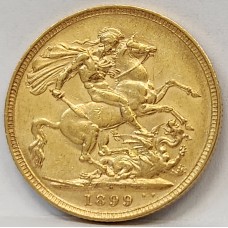 AUSTRALIA 1899 . ONE 1 SOVEREIGN . SYDNEY . GOLD